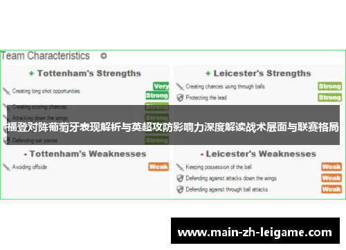 福登对阵葡萄牙表现解析与英超攻防影响力深度解读战术层面与联赛格局